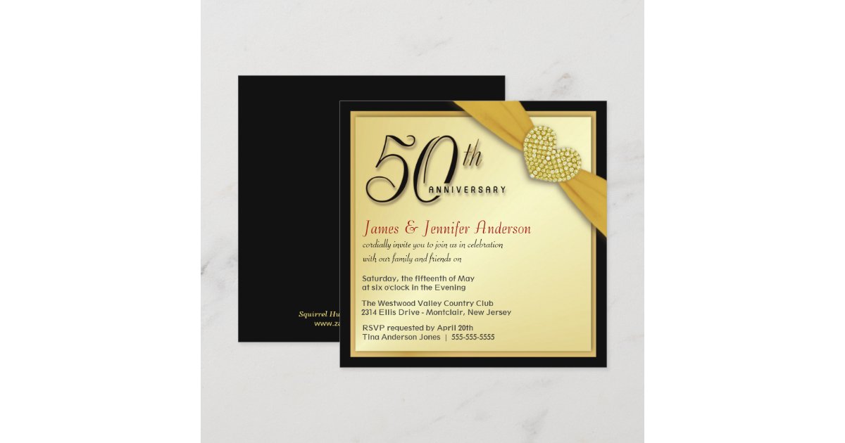 50th Wedding Anniversary Bargain Invitations Zazzle
