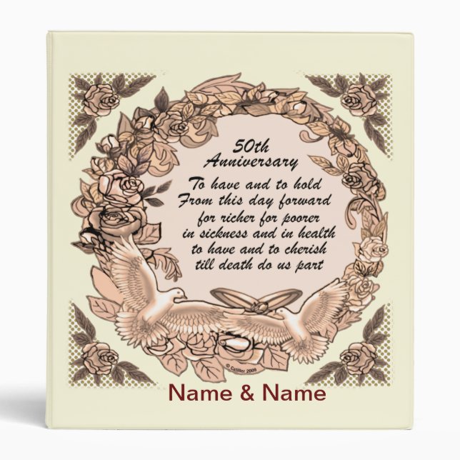 50th Wedding Anniversary   binder (Front)