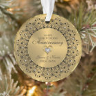 50th Wedding Anniversary BlackMandala On Gold