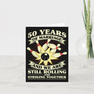 50th Wedding Anniversary Bowling Married Wife Husb Card