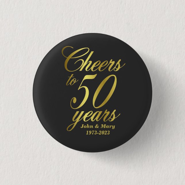 50th Wedding Anniversary Button (Front)