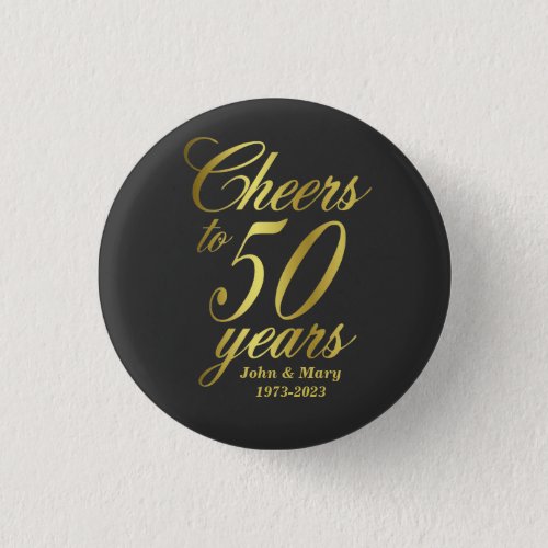 50th Wedding Anniversary Button