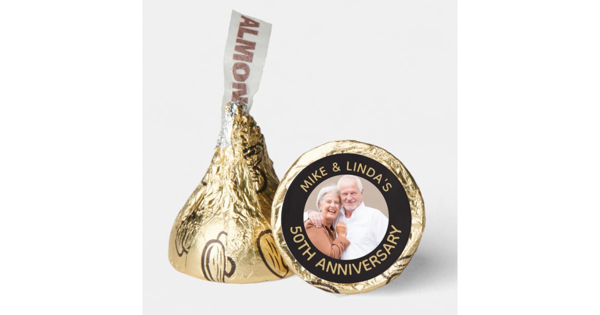 50th Wedding Anniversary Candy Favors with Photo | Zazzle