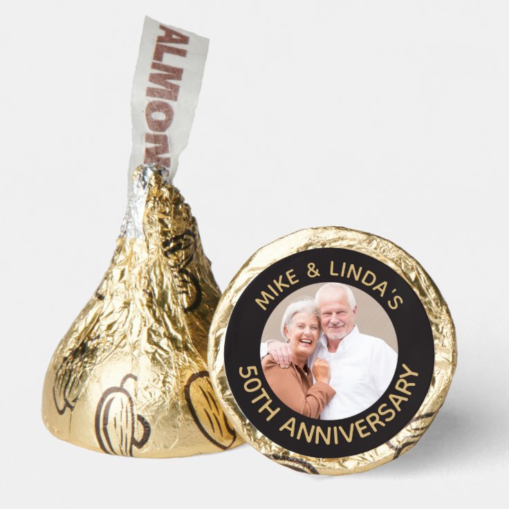 50th Wedding Anniversary Candy Favors with Photo | Zazzle