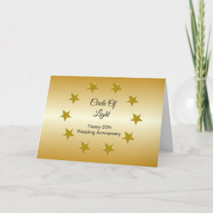50th Wedding Anniversary Card Gold Stars
