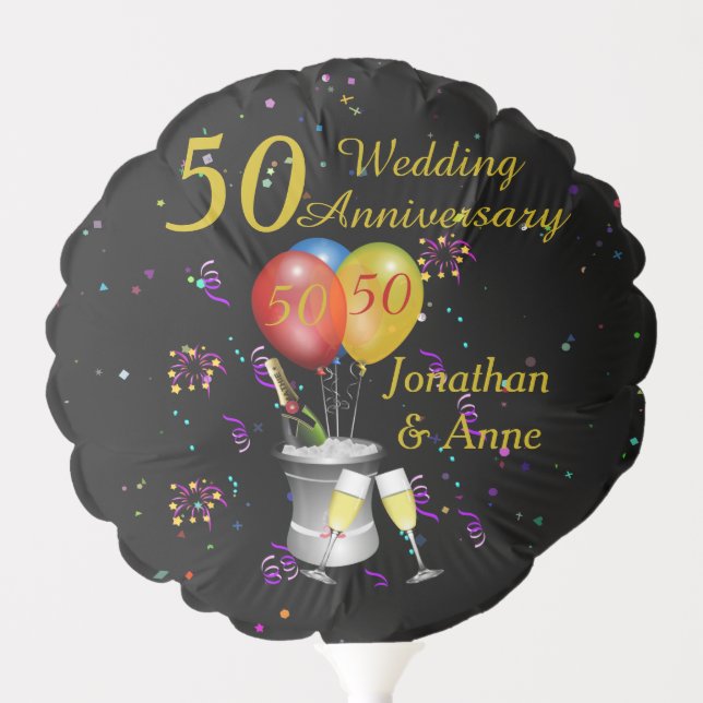  50th Wedding Anniversary Celebration Balloon (Front)