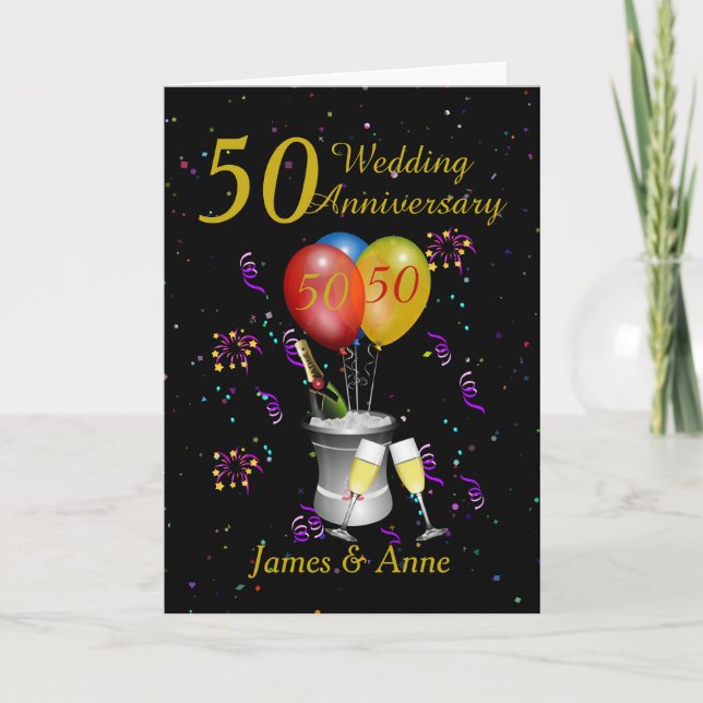 50th Wedding Anniversary Celebration Card (Front)