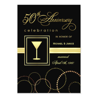50th Wedding Anniversary Celebration - Modern Card