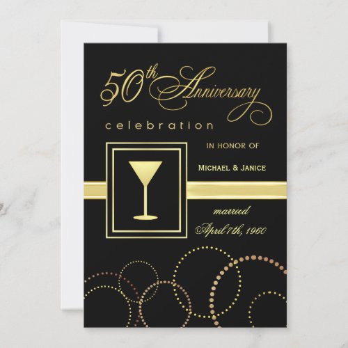 50th Wedding Anniversary Celebration - Modern Invitation