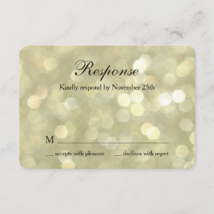 50th Wedding Anniversary Champagne Bubbles RSVP Card