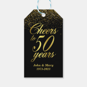 50th Wedding Anniversary Cheers Gift Tags
