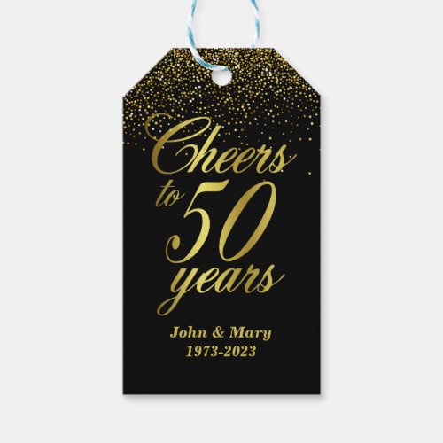 50th Wedding Anniversary Cheers Gift Tags