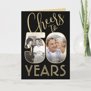 50th Wedding Anniversary Cheers to 50 Years Photo Card