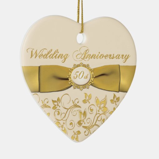 50th Wedding Anniversary Christmas Ornament | Zazzle