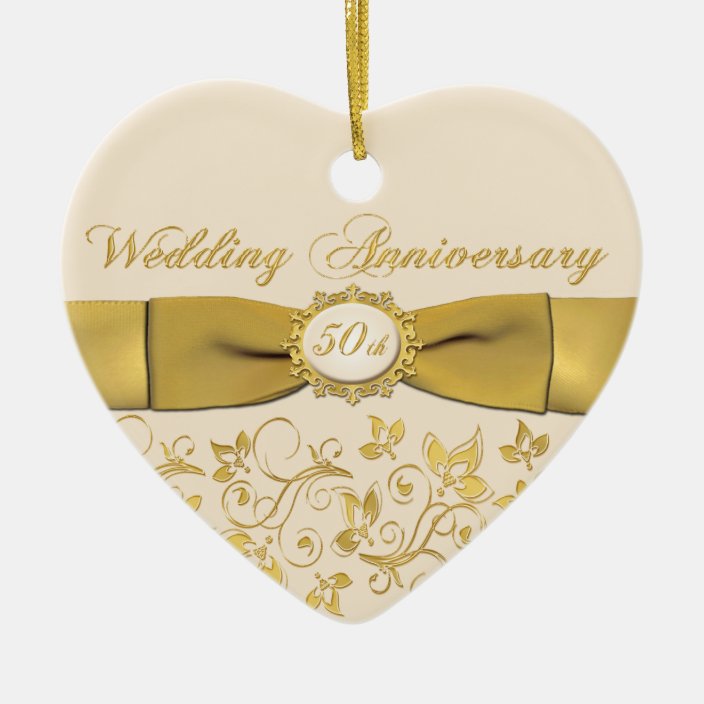 50th wedding anniversary christmas ornament