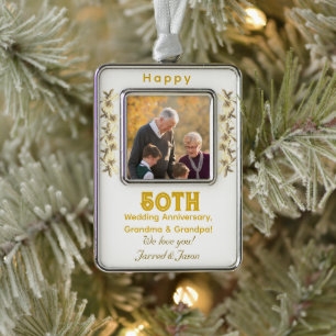 50th Wedding Anniversary  Christmas Ornament