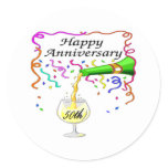 50th wedding anniversary classic round sticker