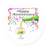 50th wedding anniversary classic round sticker