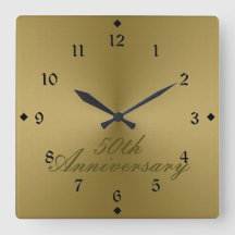 50th Wedding Anniversary Clock