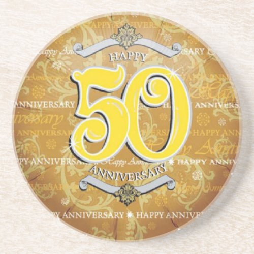 50th Wedding Anniversary Coaster