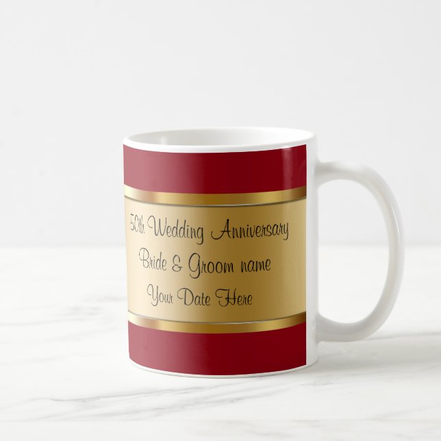 50th Wedding Anniversary Coffee Mug (Right)