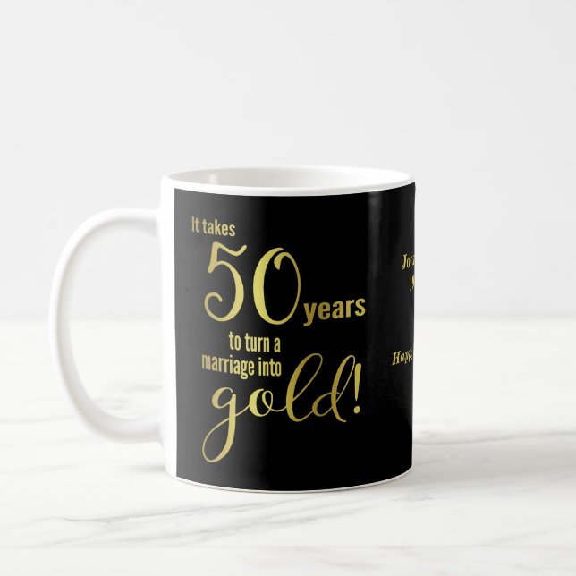 50th Wedding Anniversary Coffee Mug (Left)