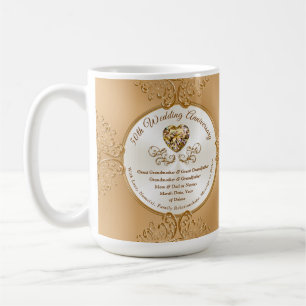 50th Wedding Anniversary Coffee Mugs, Grandparents Mug