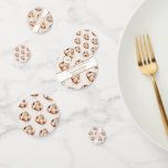 50th Wedding Anniversary  Confetti<br><div class="desc">This lovely table confetti is perfect for a couples 50th Wedding Anniversary. The suggested theme for this anniversary is gold. With this in mind I have featured two gold wedding rings in the design with a banner and editable text so it can be made truly personal. Perfect for parties and...</div>