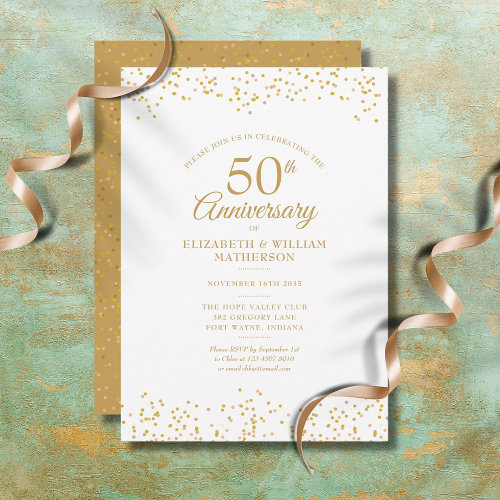 50th Wedding Anniversary Confetti Gold Dust