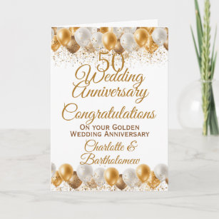 50th Wedding Anniversary Congratulations Card
