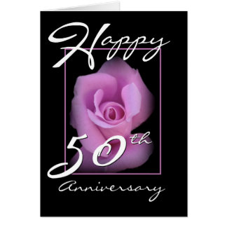 50th Wedding Anniversary Congratulations Pink Rose Card