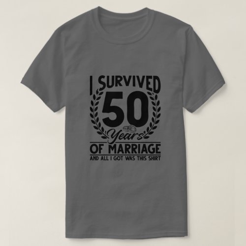 50th Wedding Anniversary Couples Husband Wife 50 T_Shirt