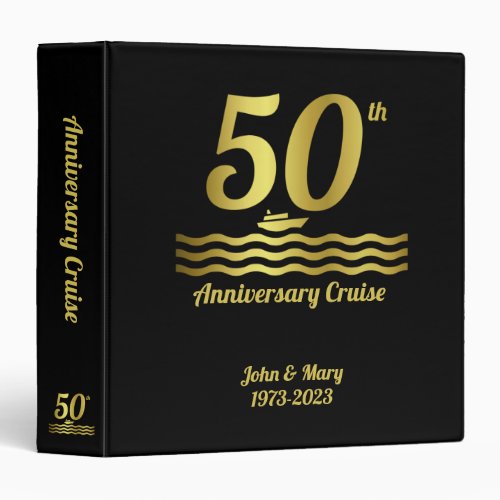 50th Wedding Anniversary Cruise 3 Ring Binder