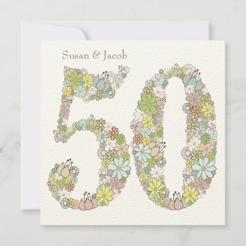 50th Wedding Anniversary Custom Invitation