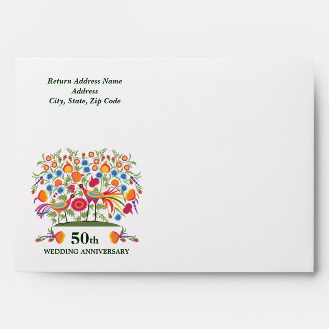 50th Wedding Anniversary Customizable Envelopes (Front)