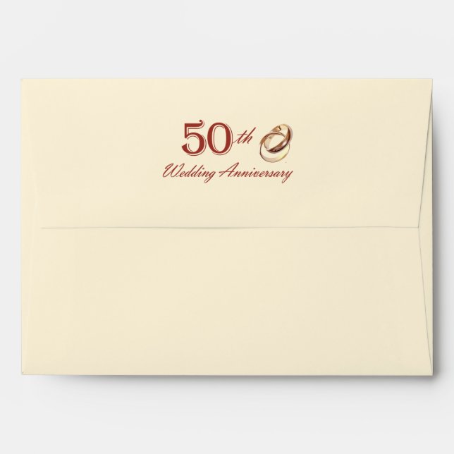 50th Wedding Anniversary  Customizable Envelopes (Back (Top Flap))