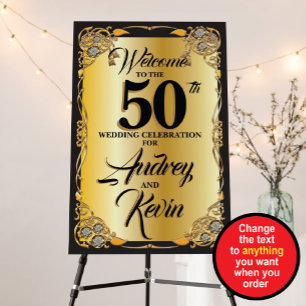 50th Wedding Anniversary Decorations Foam Board