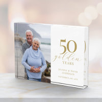50th Wedding Anniversary Elegant 50 Golden Years