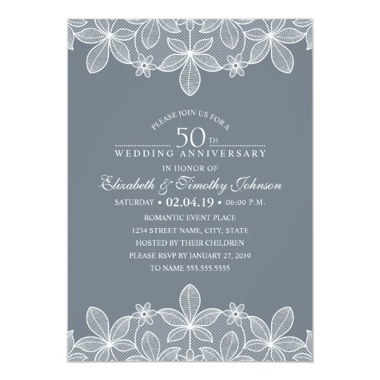  Rustic  Wood 50th  Wedding  Anniversary  Invitation  Zazzle com