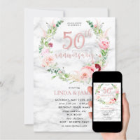 Exquisite Pink Floral 5 x 7 Invitation Set - JAM Paper Foldover Cards