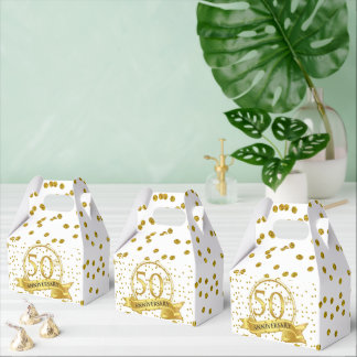 50th wedding anniversary favor boxes