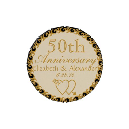 50th Wedding Anniversary Favor-mints Candy Tin