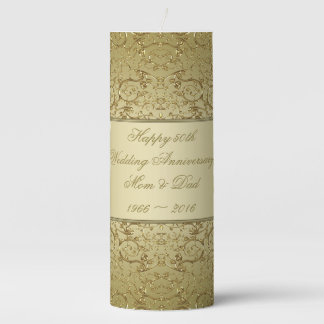 50th Wedding Anniversary Candles Zazzle 50th Wedding Anniversary Flourish Pillar Candle