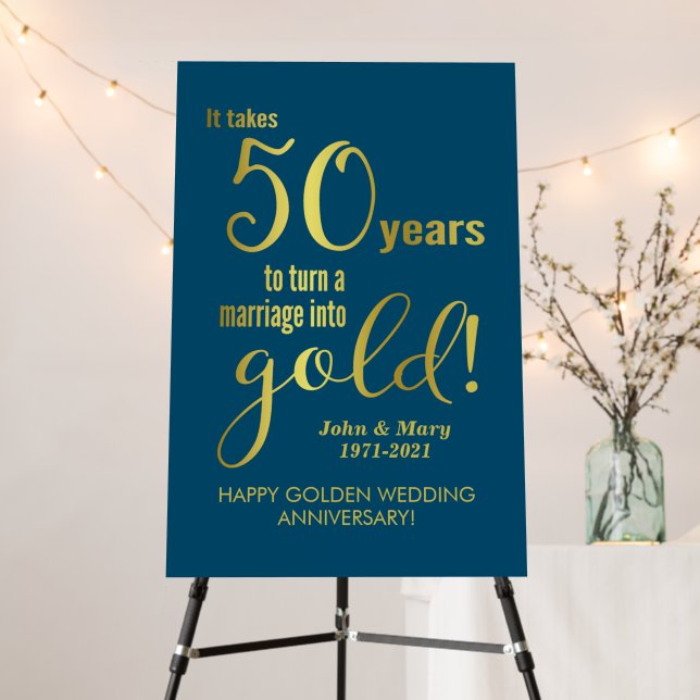 50th Wedding Anniversary Foam Board (In Situ (Stand))