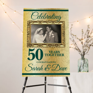 50th Wedding Anniversary Foam Board Welcome Sign