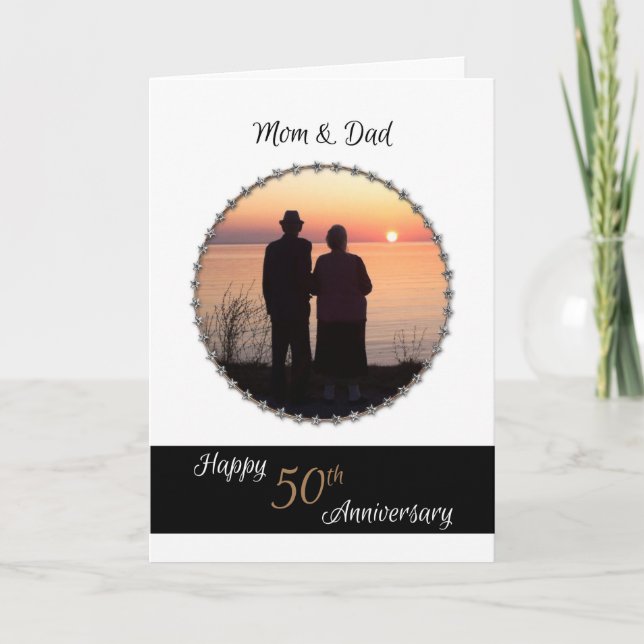 50th Wedding Anniversary for Mom and Dad Card (Front)