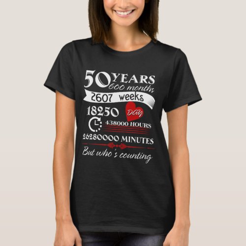 50th Wedding Anniversary Gift 50 Years but Whos C T_Shirt