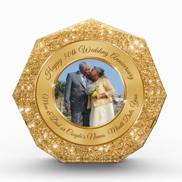 Golden Wedding” | Anniversary Photo Jigsaw | Personalised Golden Wedding  Anniversary Card in a Small Photo Jigsaw Puzzle | Novel Small Personalised 50th  Anniversary Gift | by Jigsaiz
