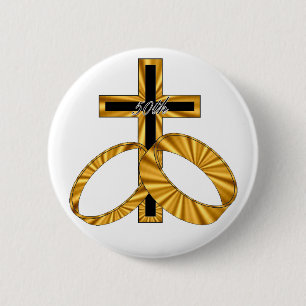 50th Wedding Anniversary Gifts Button