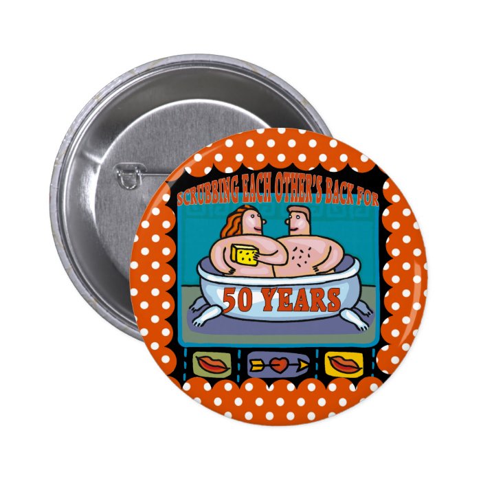 50th Wedding Anniversary Gifts Buttons
